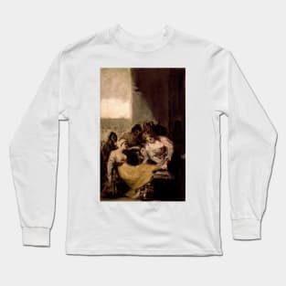 Saint Isabel of Portugal Healing the Wounds of a Sick Woman by Francisco Goya Long Sleeve T-Shirt